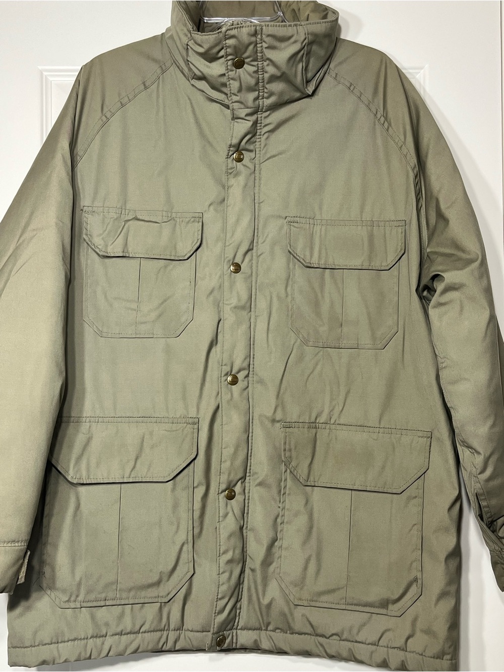 Vintage Woolrich Insulated Hooded Parka Jacket Olive Green Men’s L Utility Coat
